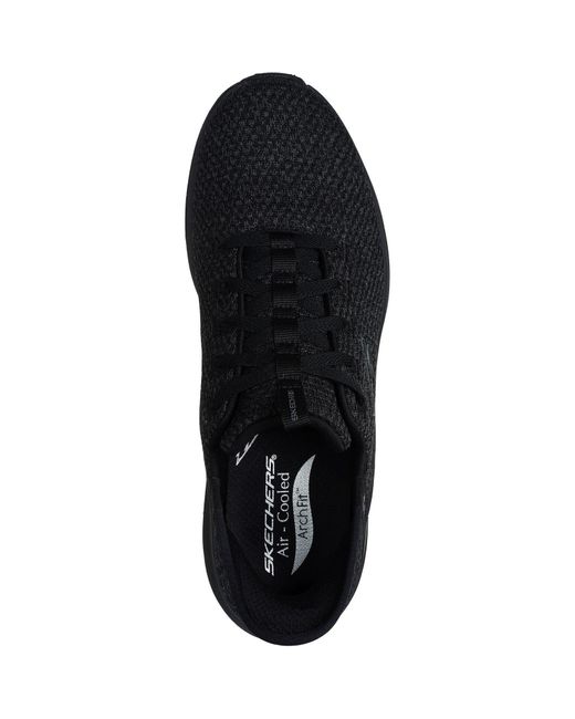 Skechers Black Arch Fit 2.0 Look Ahead 232462-Bbk Lace Up Shoes for men