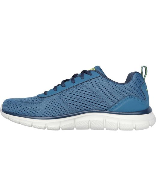 Skechers Blue Track Leshur Synthetic Slate Trainers for men