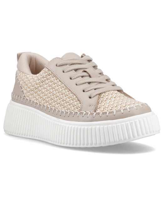 Hush Puppies Natural Haisley Woven Textile Standard Trainers