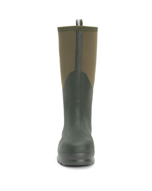 Muck Boot Green Chore Classic Hi Steel Cap Synthetic Wellington Boots