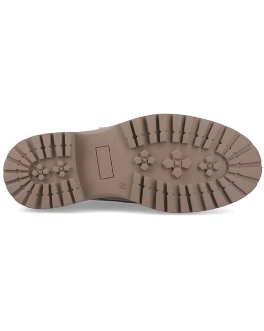 Hush Puppies Gray Orla Monk Leather Taupe Loafers