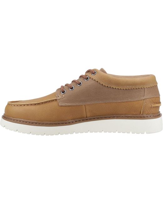 TOMS Brown Trvl Lite Forrest Leather Lace-Up Shoes for men