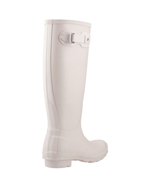 Hunter White Original Tall Rubber Cast Wellington Boots