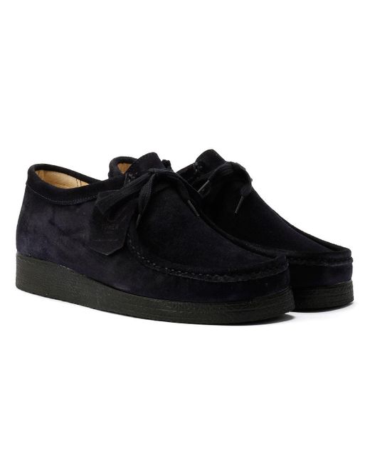 Apache Zapatos Azules De Ante Para Hombre Con Cordones Tower London de hombre de color Black