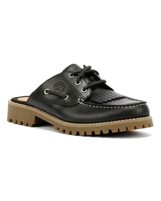 Timberland Black Noreen Leather Mules