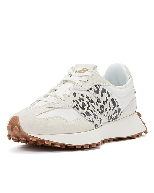 New Balance White 327 Animal Print Sea Salt Women's Trainer