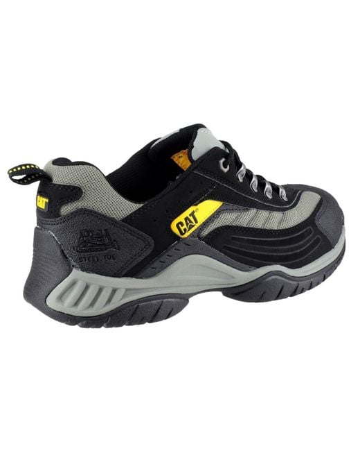 CAT Safety Black Caterpillar Moor Leather Safety Trainers for men
