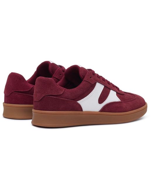 Hush Puppies Red Maura Suede Bordeaux Trainers