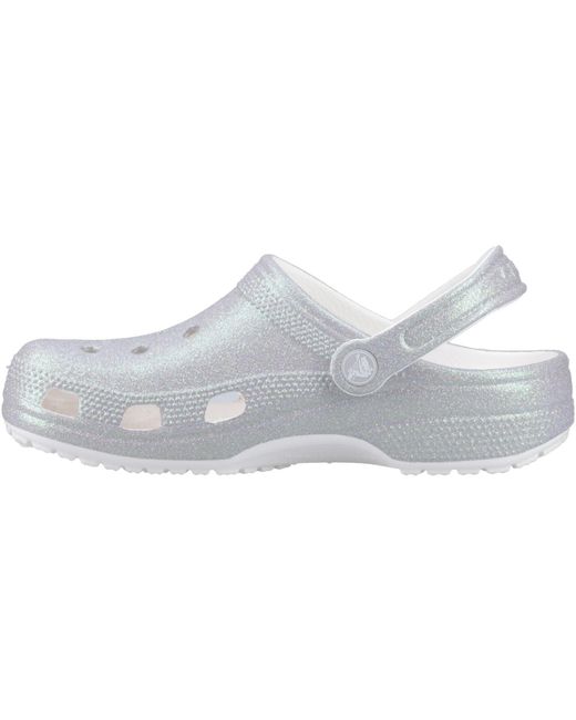 CROCSTM White Classic Glitter Eva Standard Clogs