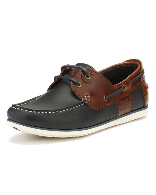 barbour navy boat shoes