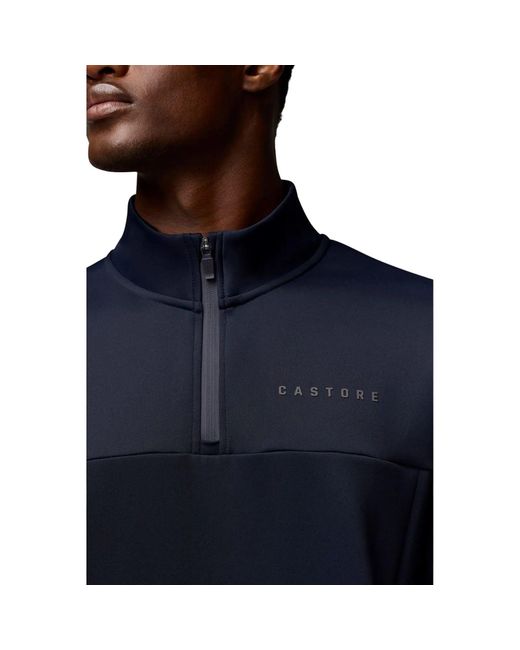 Castore Blue Scuba 1/4 Zip Polyester Sweatshirt for men