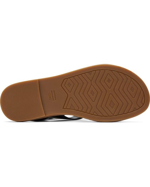 TOMS Black Sloane 100% Cow Sandals