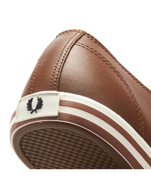 fred perry tan kingston leather trainers