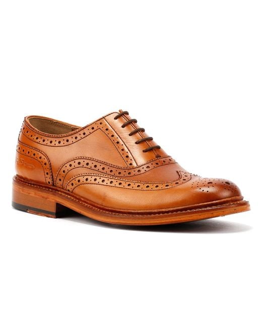 Ben Sherman Sugarman Brogue Leder Schnürschuhe in Brown für Herren