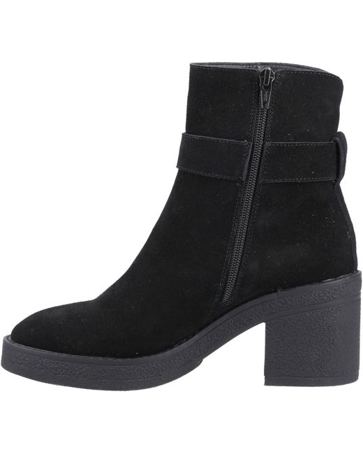 Hush Puppies Black Fearne Suede Heeled Ankle Boots