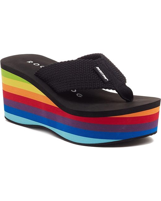 Rocket Dog Blue Crush Cotton Wedges