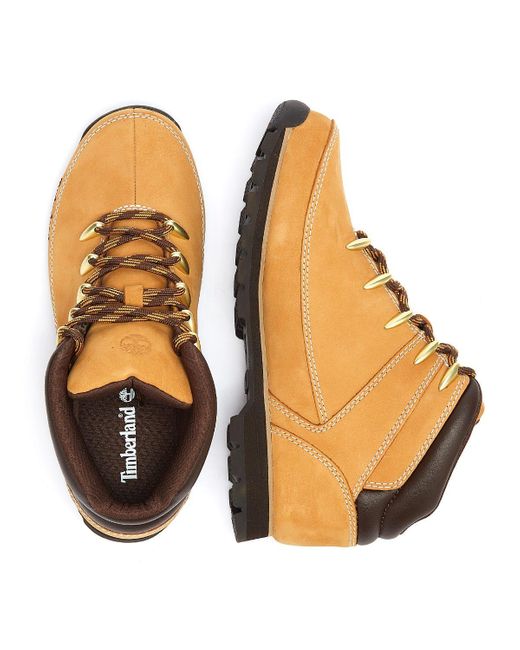 Timberland Leather Wheat Euro Sprint Hiker Boots in Yellow for Men - Lyst