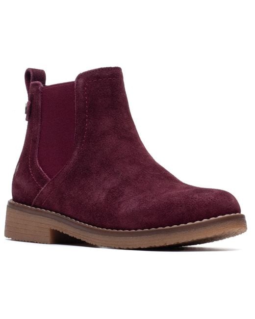 Hush Puppies Purple Maddy Suede Boots