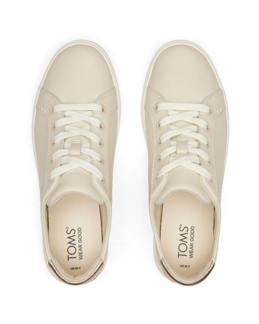 TOMS White Kameron 100% Cow Fog Trainers