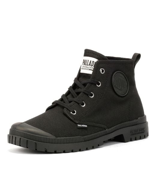 Palladium Black Sp20 Hi Cvs Canvas Boots