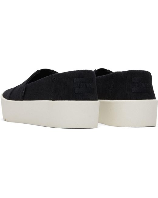 TOMS Black Verona Textile Trainers