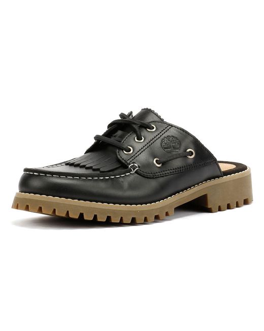 Timberland Black Noreen Leather Mules