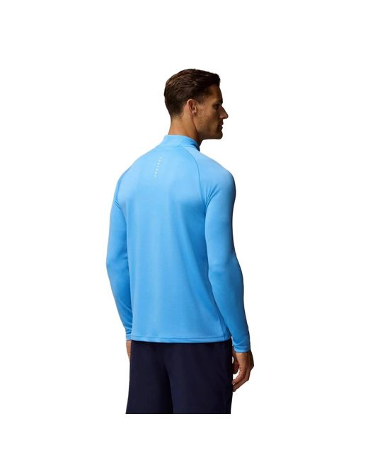 Castore Blue Adapt Training 1/4 Zip Top Polyester Activewear T-Shirts for men
