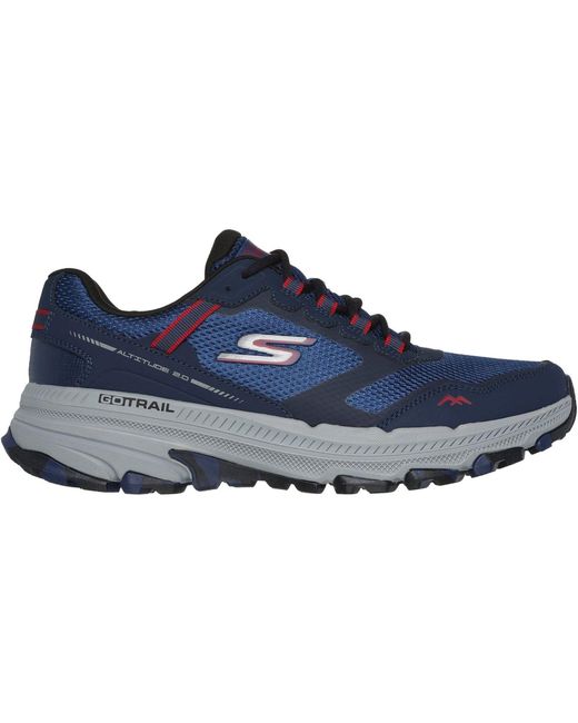 Skechers Blue Performance Go Run Trail Altitude 2.0 Marble Rock 3 Leather Trainers for men