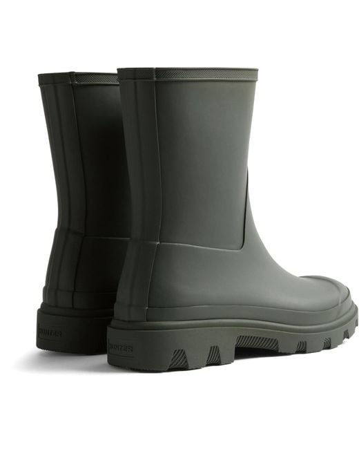 Hunter Green Downpour Short Boot Rubber Wellington Boots for men