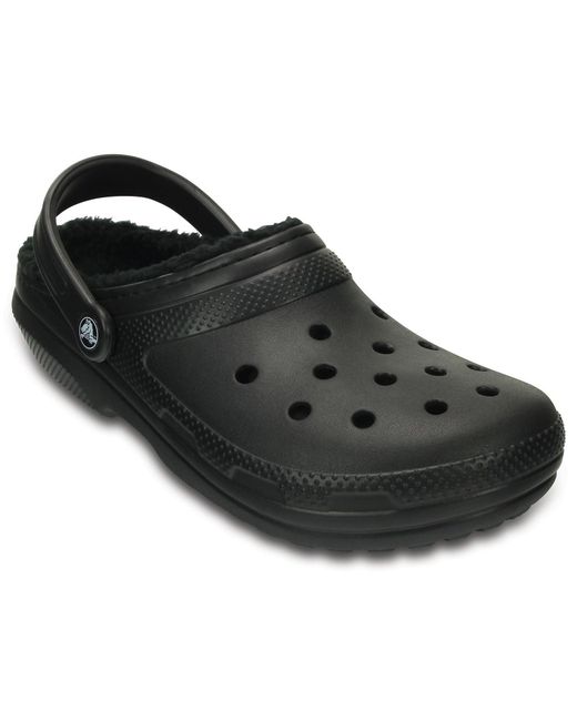CROCSTM Black Classic Lined Synthetic Clogs