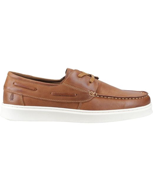 Hush Puppies Brown Madden Boat Shoe Leather Boat Shoes for men