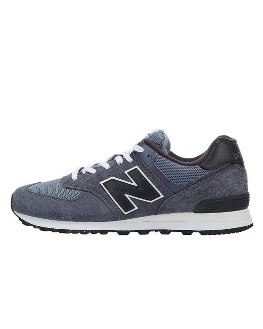 New Balance Blue 574 Suede Trainers