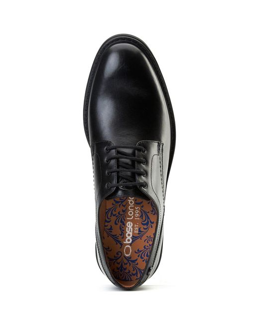 Base London Black Durham Leather Lace-Up Shoes for men