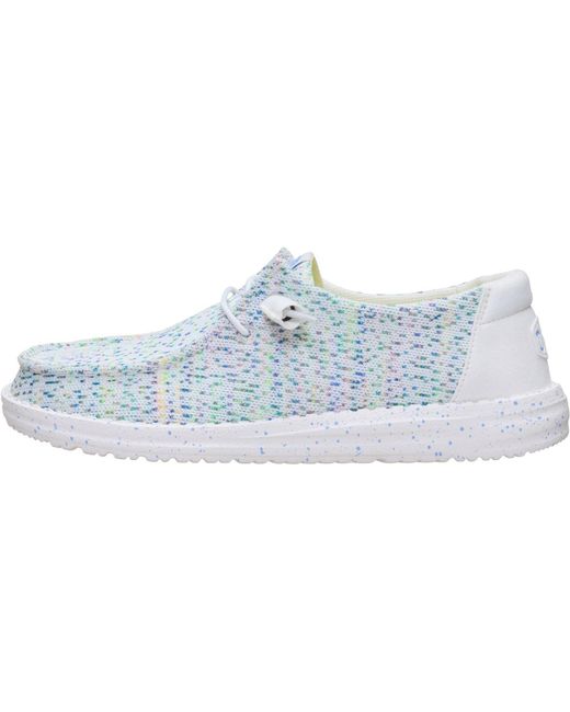 HeyDude Blue Wendy Stretch Polyester /Multi Loafers