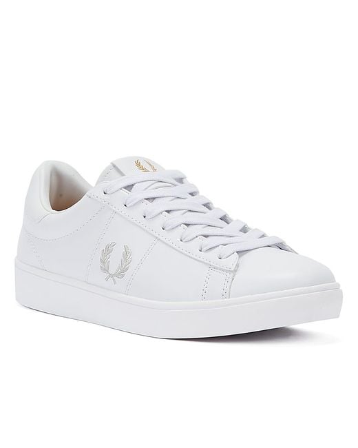 Fred Perry White Spencer Leather Trainers for men