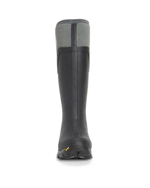 Muck Boot Gray Arctic Ice Tall Rubber/ Geometric Wellington Boots