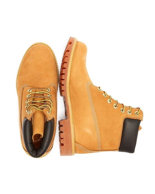 timberland mens wheat premium 6 inch nubuck leather boots