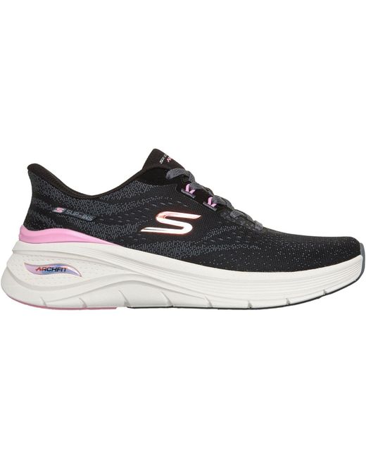 Skechers Black Arch Fit 3.0 Textile Mesh/Multi Trim Trainers