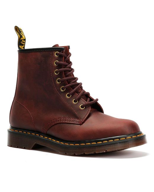 Dr. Martens Brown Dr. Martens 1460 Crazy Horse Leather Cherry Boots