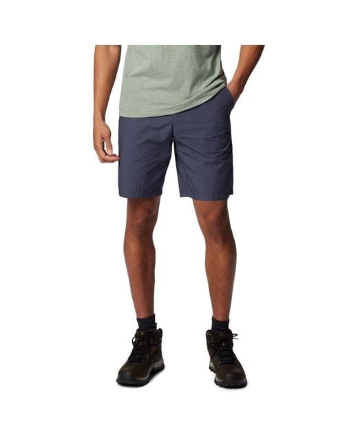 Columbia Blue Washed Out Cotton Knee-Length Shorts for men