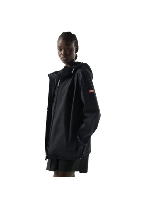 Hunter Black Packable Rain Adults Rain Jacket