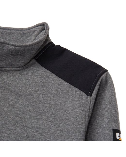 Caterpillar Gray Essential 1/4 Zip Polyester Sweatshirt for men