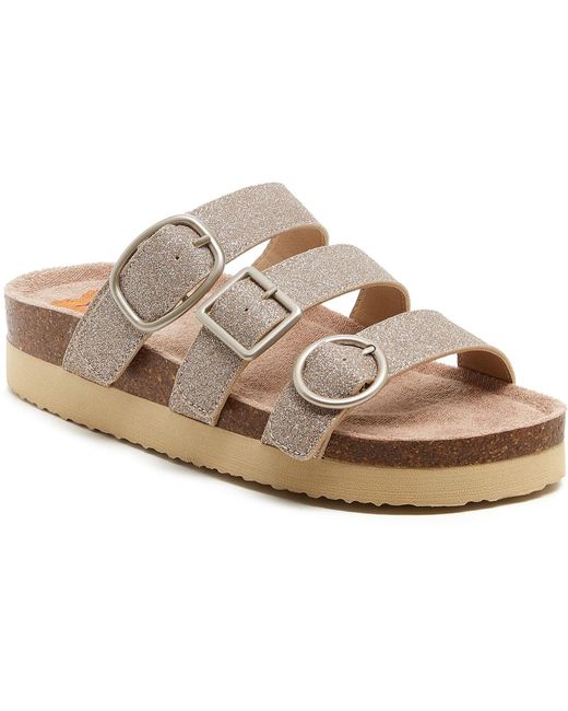 Rocket Dog Metallic Astor Glenn Glitter Textile Sandals