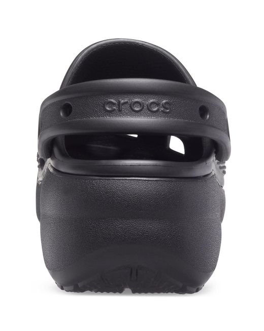 CROCSTM Black Classic Platform Synthetic Clogs