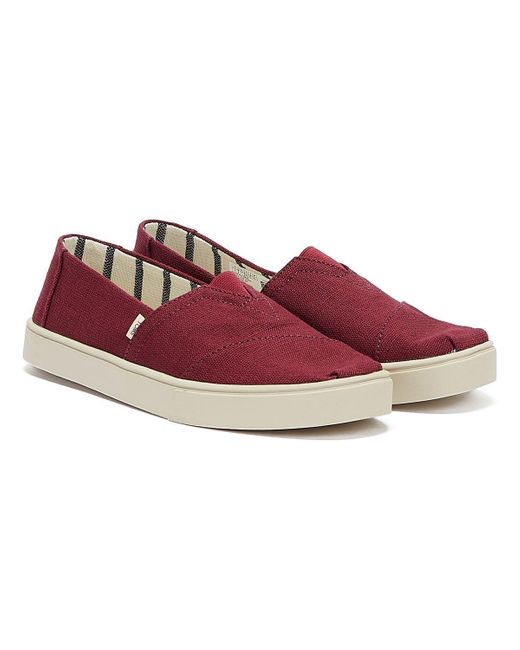 burgundy toms mens