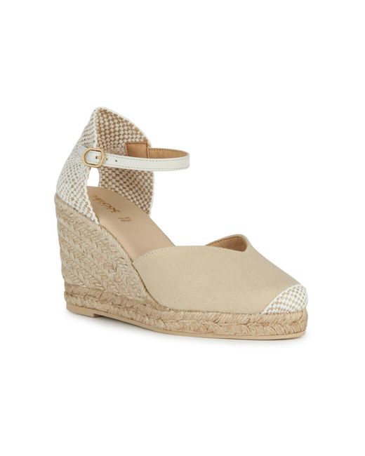 D Gelsa Sandalie Leggere Color Sabbia Da Donna di Geox in Metallic