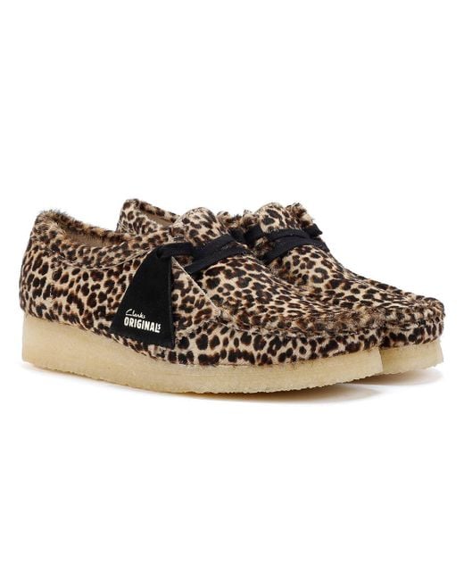 Clarks Black Leopard Hair-On Moccasin Shoes