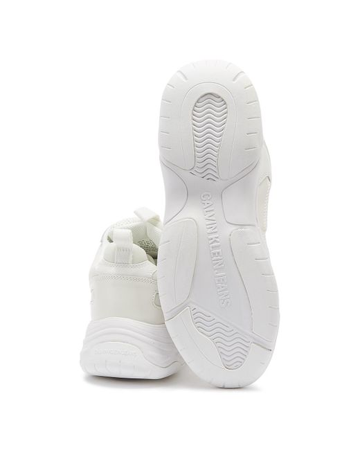 calvin klein maya chunky leather trainers