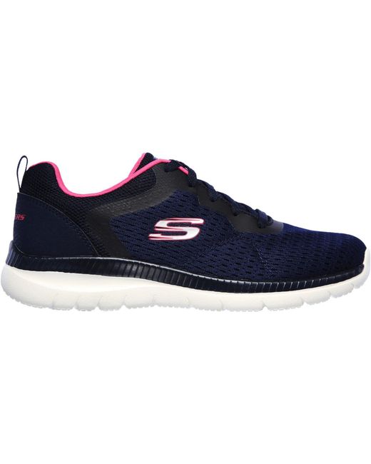 Skechers Blue Bountiful Quick Path 12607-Nvhp/Hot Lace Up Shoes