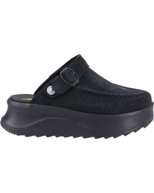 HeyDude Black Delray Suede Clogs